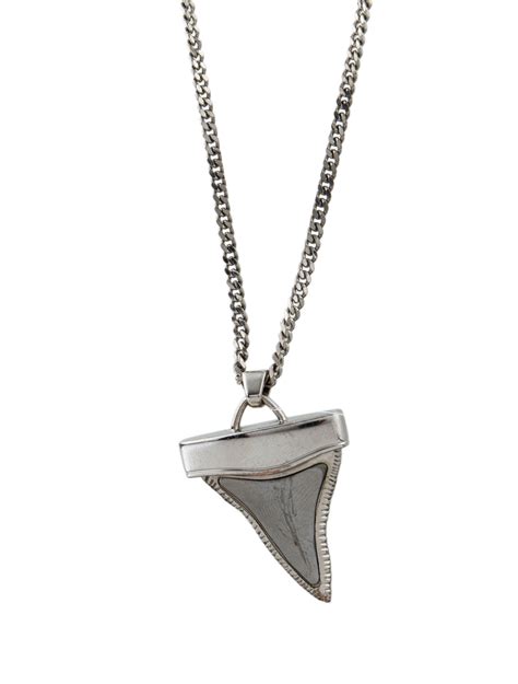 givenchy shark tooth ebay|Givenchy Shark Tooth Necklace Long Chain Silver & Gold Mens .